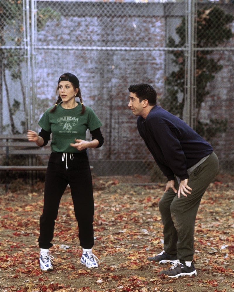 Jennifer Aniston Rachel Green long sleeve layered look