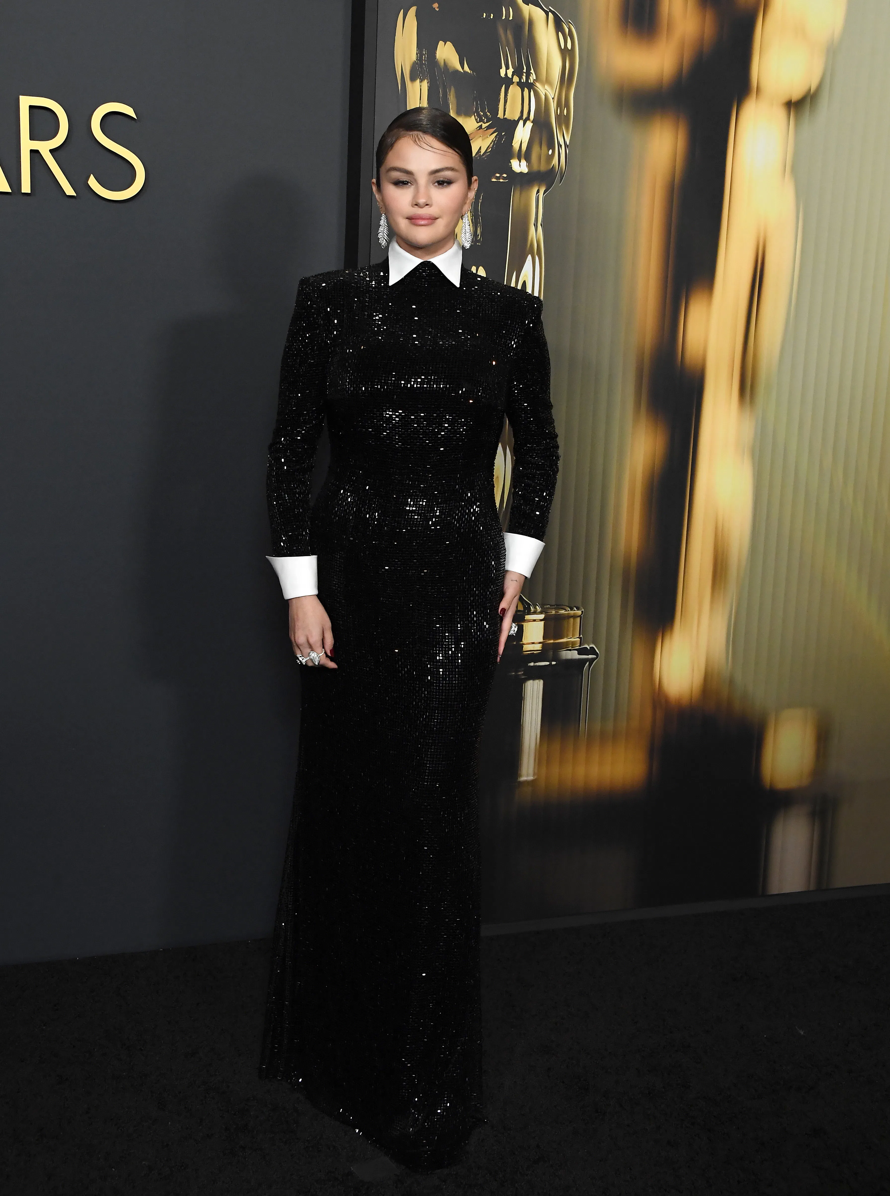 slim fit dress slacks Selena Gomez Tassels 2011 American Music Awards Dress main image 0