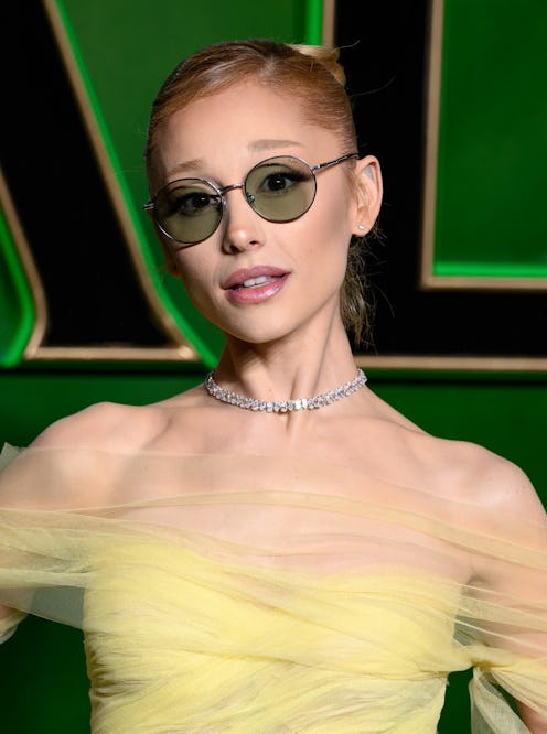 LONDON, ENGLAND - NOVEMBER 18: Ariana Grande attends the "Wicked: Part One" European Premiere at The...