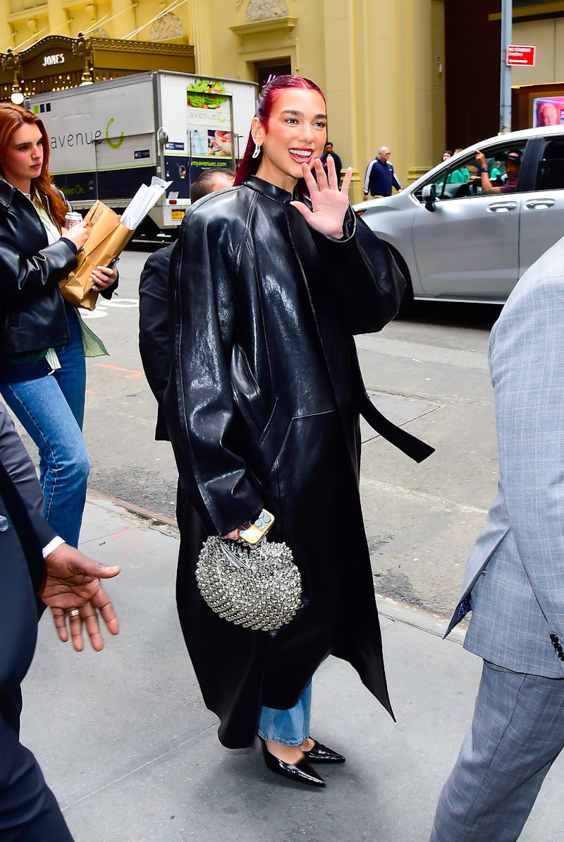 NEW YORK, NEW YORK - APRIL 24: Dua Lipa is seen in Midtown on April 24, 2024 in New York City. (Phot...