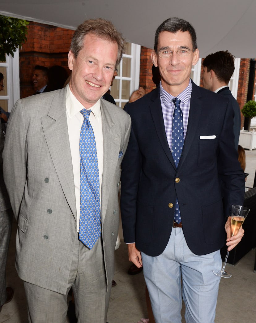 Lord Ivar Mountbatten (L) and Chip Bergh, President and CEO of Levi Strauss & Co