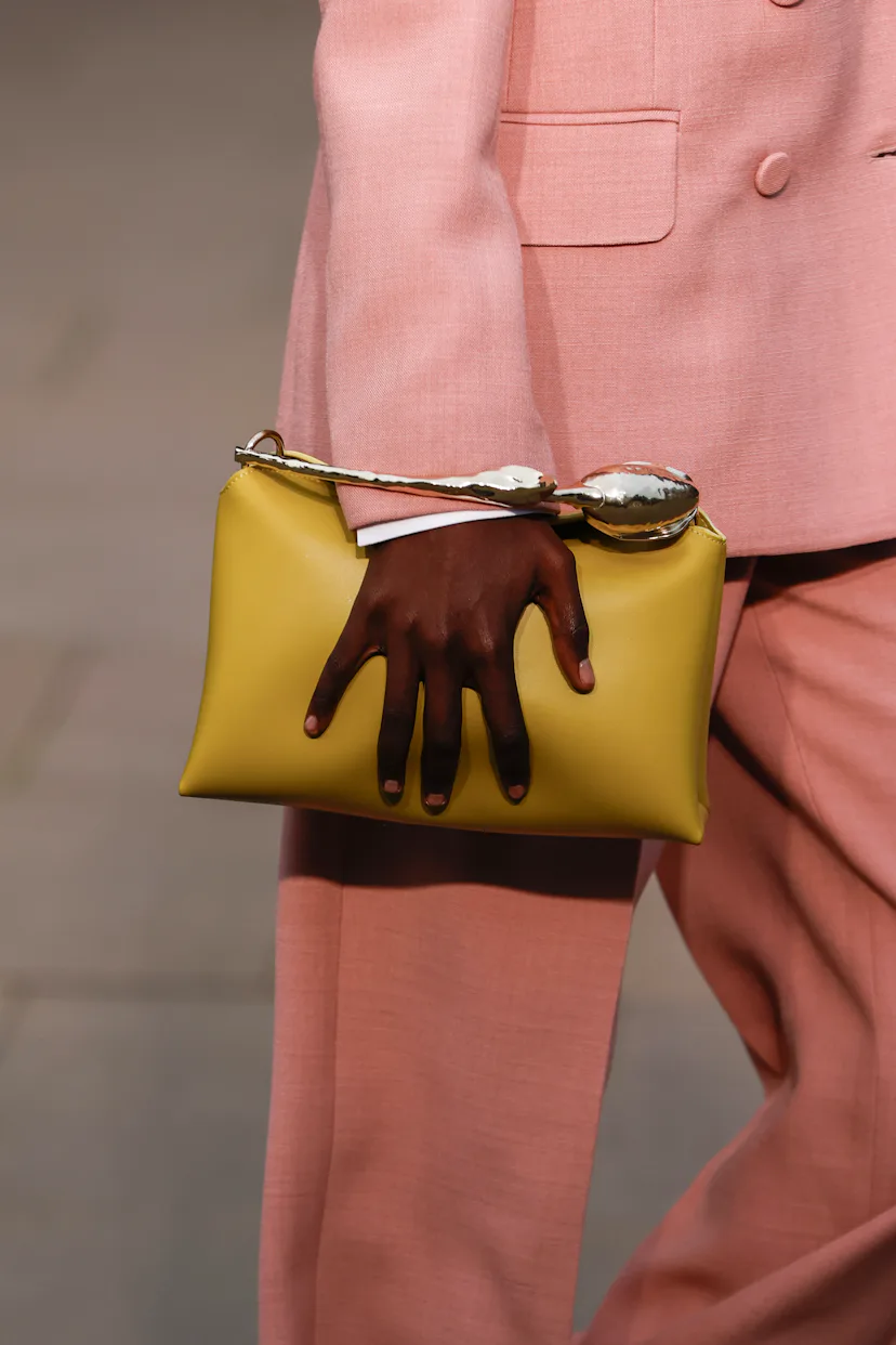 Bag detail on the runway at the Erdem show during London Fashion Week September 2024