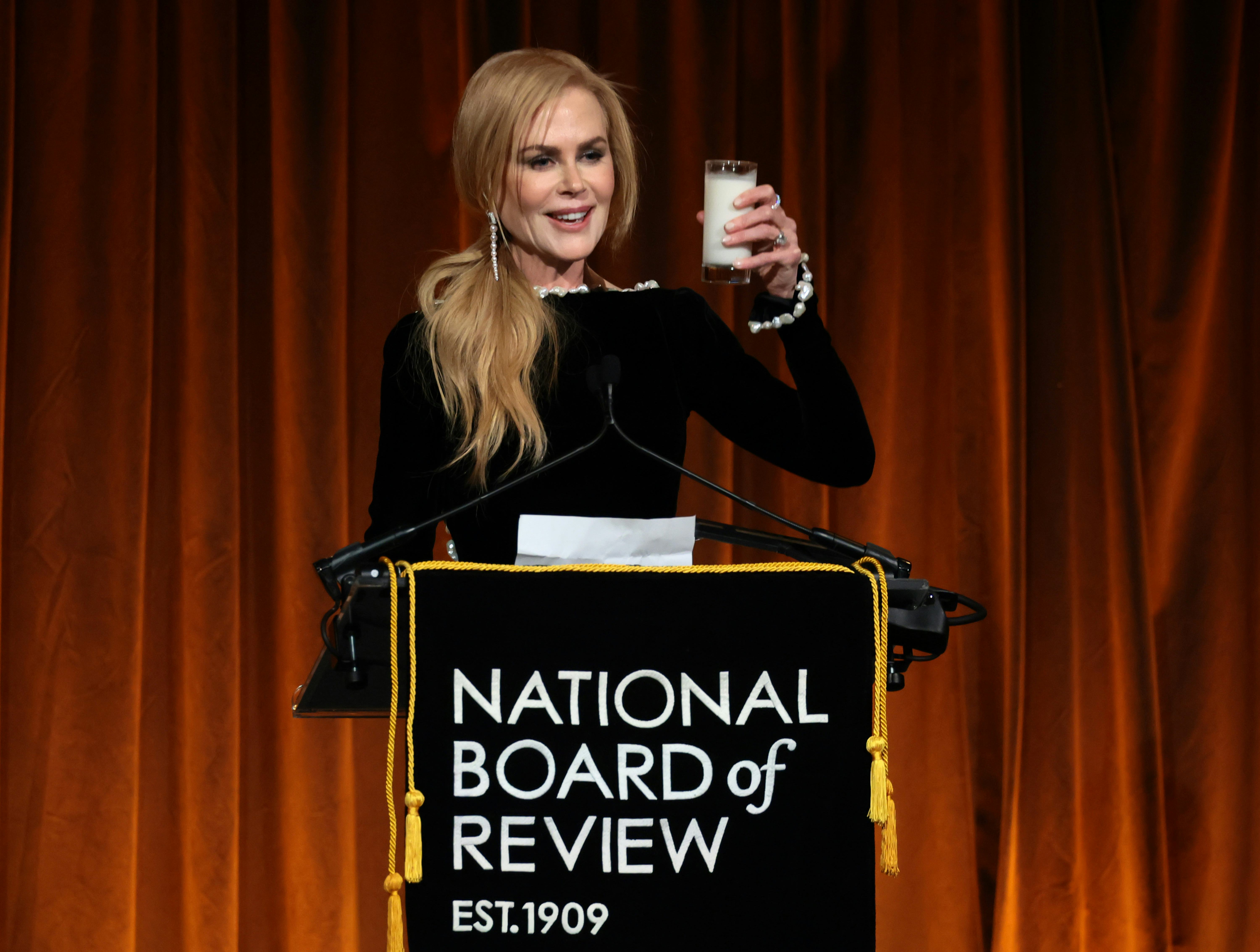 Nicole Kidman accepts the Best Actress Award for &ldquo;Babygirl&rdquo; onstage during The National Board of Rev&hellip;
