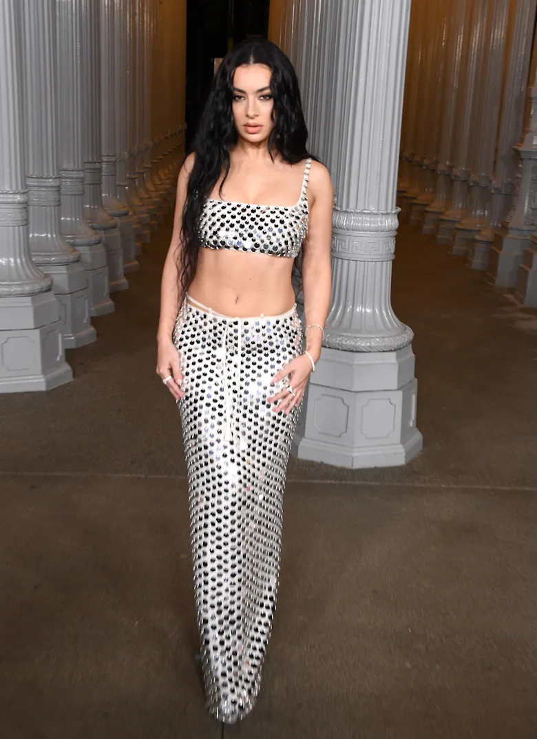 Charli XCX arrives at the 2024 LACMA Art+Film Gala at Los Angeles County Museum of Art on November 0...