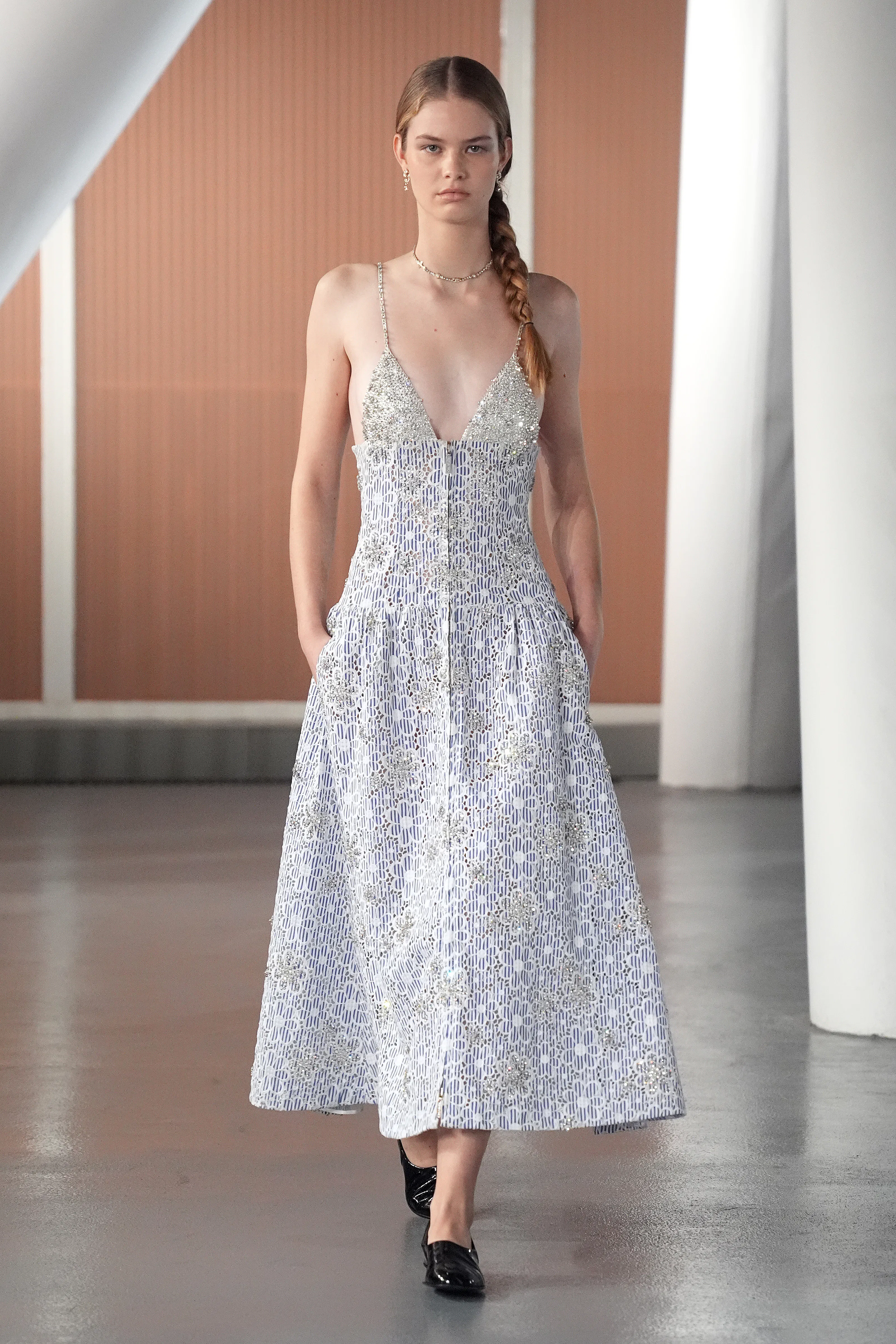 sachin and babi light blue dress Margot Robbie Wears Chanel Gown Originally Worn by Cindy Crawford