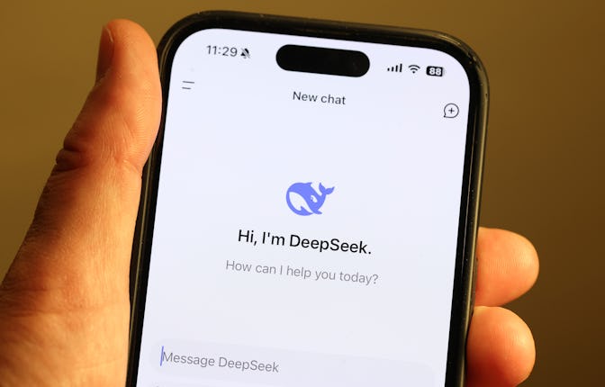 SAN ANSELMO, CALIFORNIA - JANUARY 27: In this photo illustration, the DeepSeek app is displayed on a...