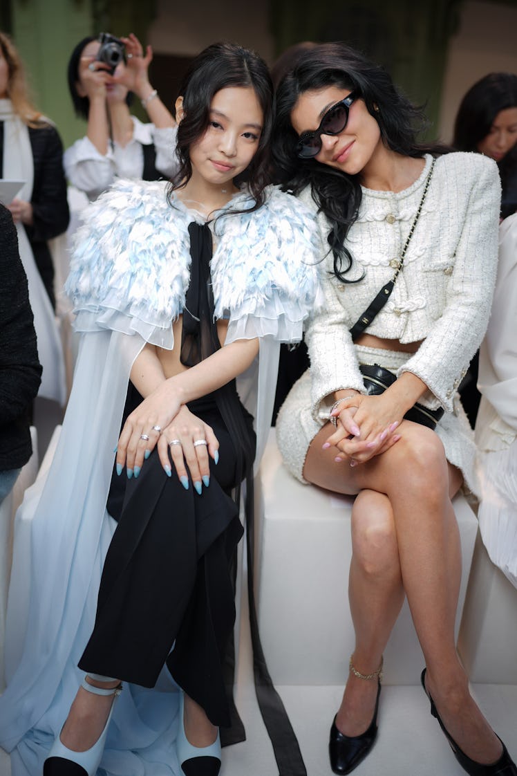 Jennie Kim, Kylie Jenner at the Chanel Haute Couture Spring/Summer 2025 fashion show as part of Pari...