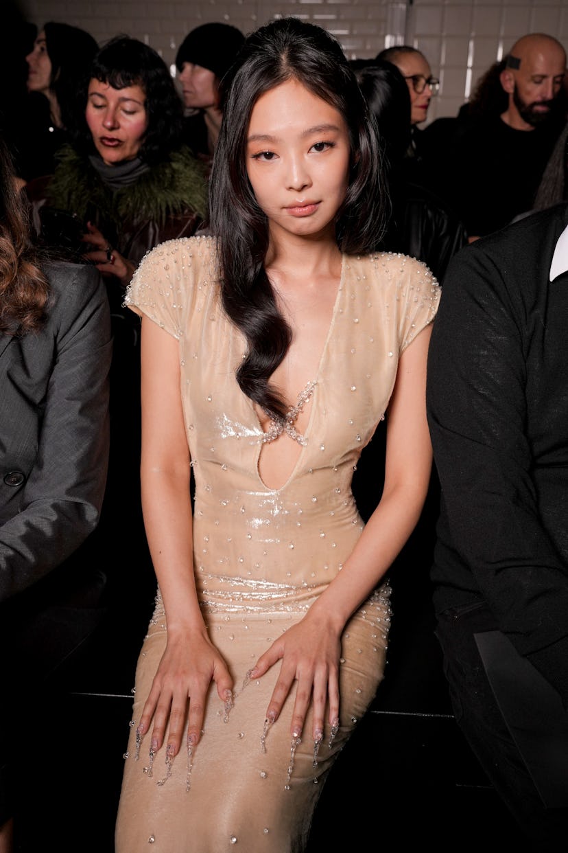 Jennie Kim at the Jean Paul Gaultier Haute Couture Spring/Summer 2025 fashion show as part of Paris ...