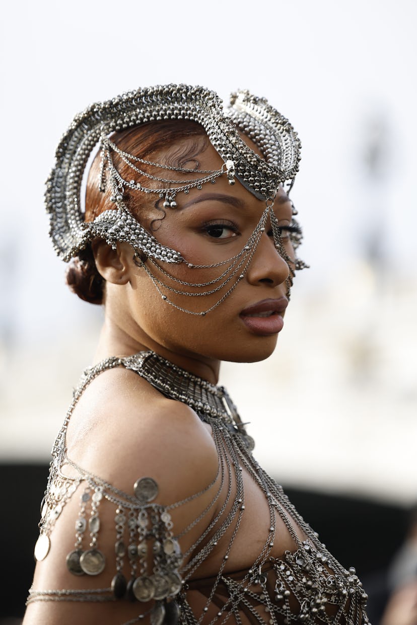 Megan Thee Stallion basically wore body jewelry to Paris Couture Week.