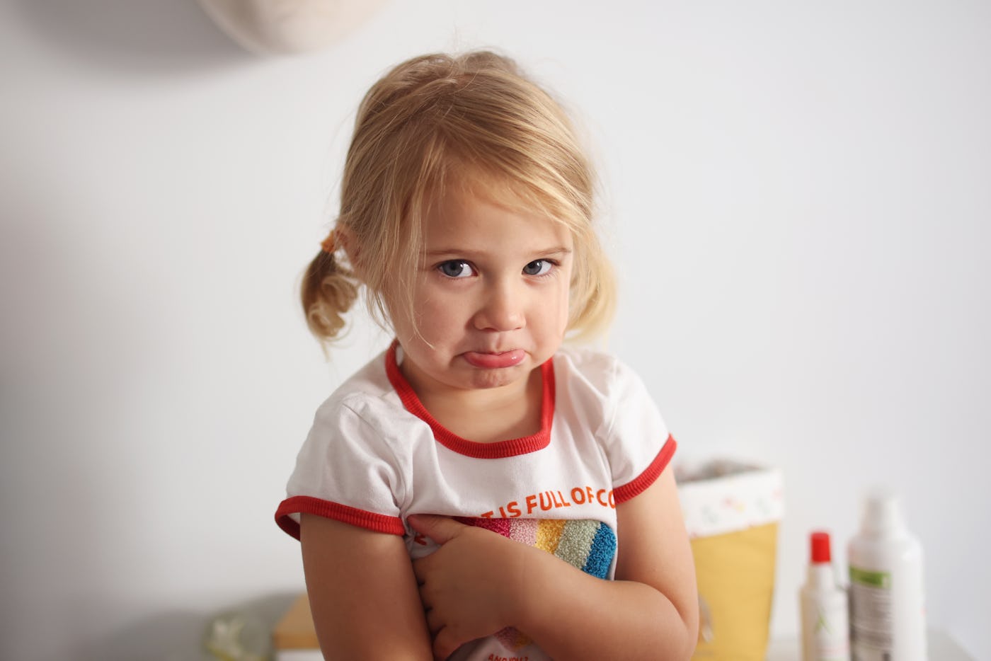 Portrait of a girl sulking