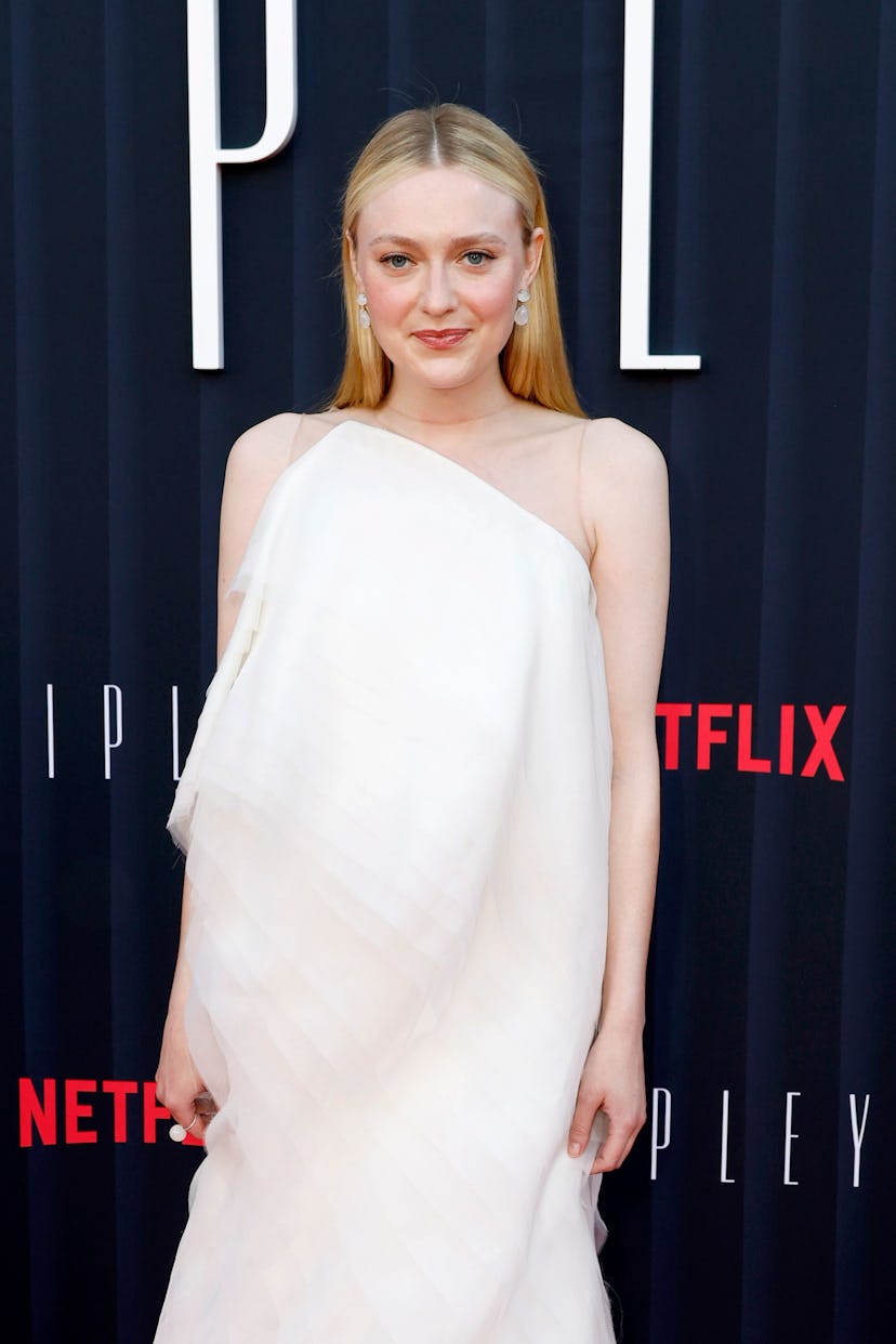 Dakota Fanning attends the Los Angeles Premiere Of Netflix's "Ripley" at The Egyptian Theatre Hollyw...