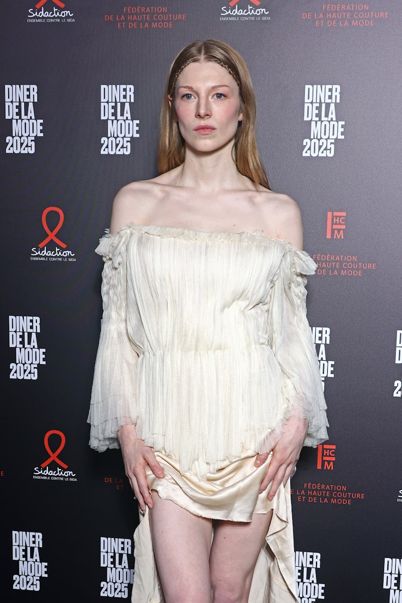 PARIS, FRANCE - JANUARY 30: Hunter Schafer attends the 22nd "Diner De La Mode" to Benefit Sidaction ...