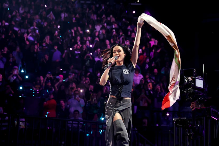 Katy Perry performs onstage during the FIREAID Benefit Concert for California Fire Relief at Intuit …