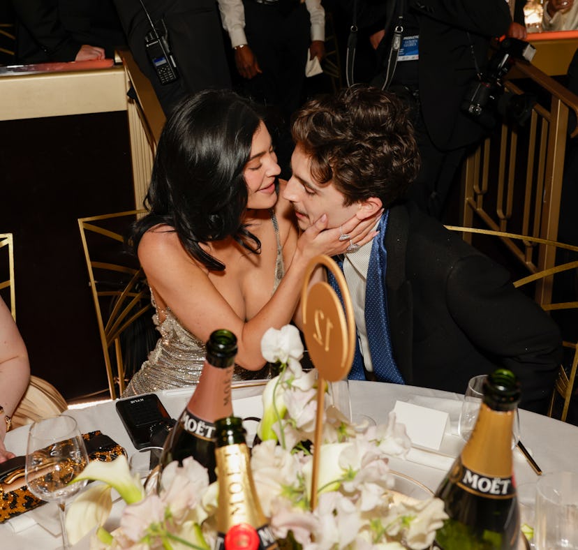 Timothée Chalamet and Kylie Jenner at the Golden Globes