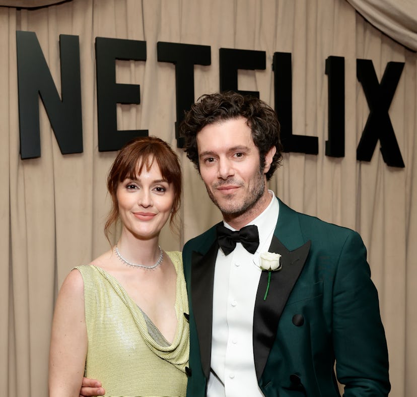 Leighton Meester and Adam Brody at the Golden Globes