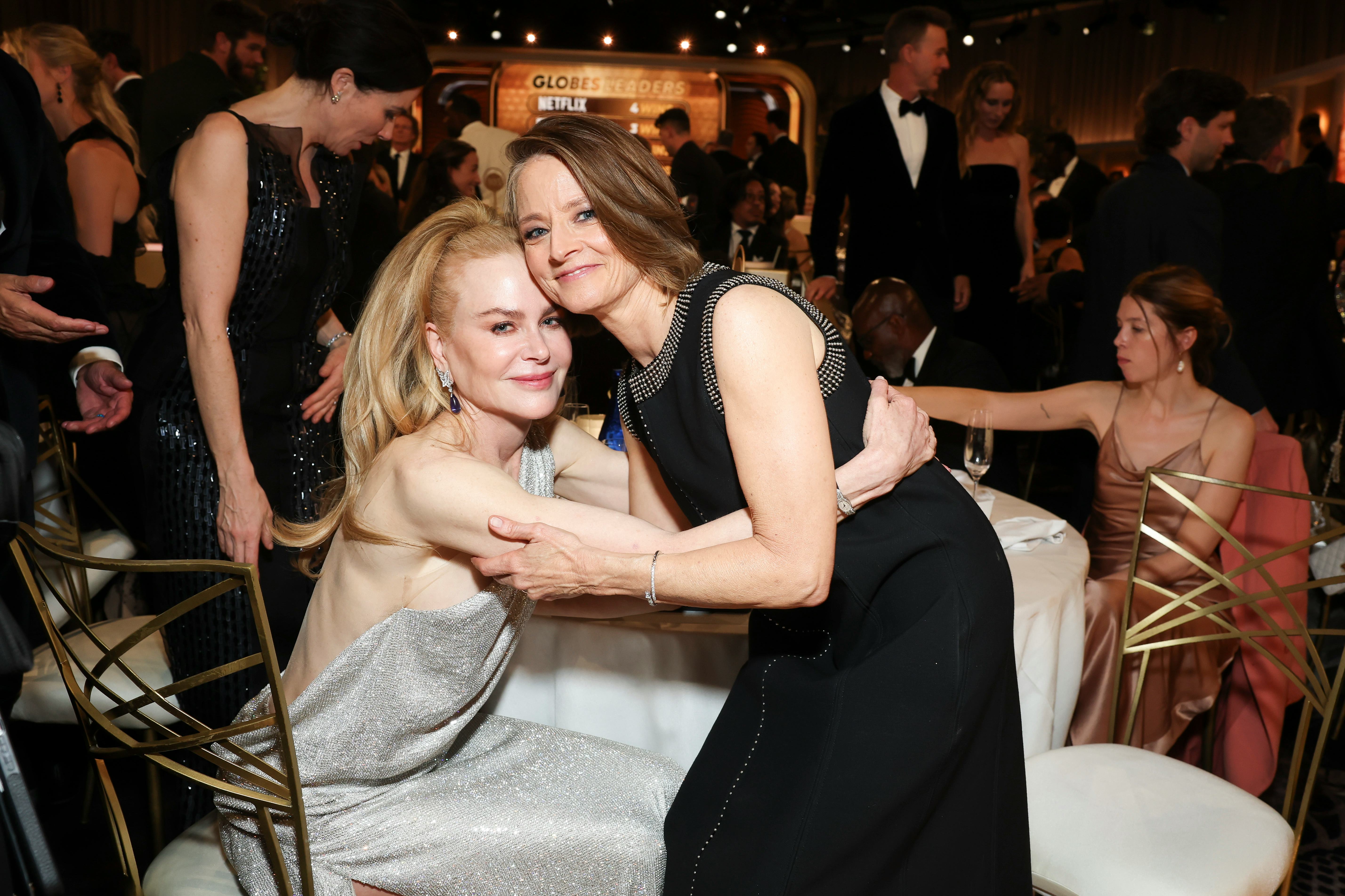 A moment between Nicole Kidman and Jodie Foster at the 2025 Golden Globes went viral on Twitter.