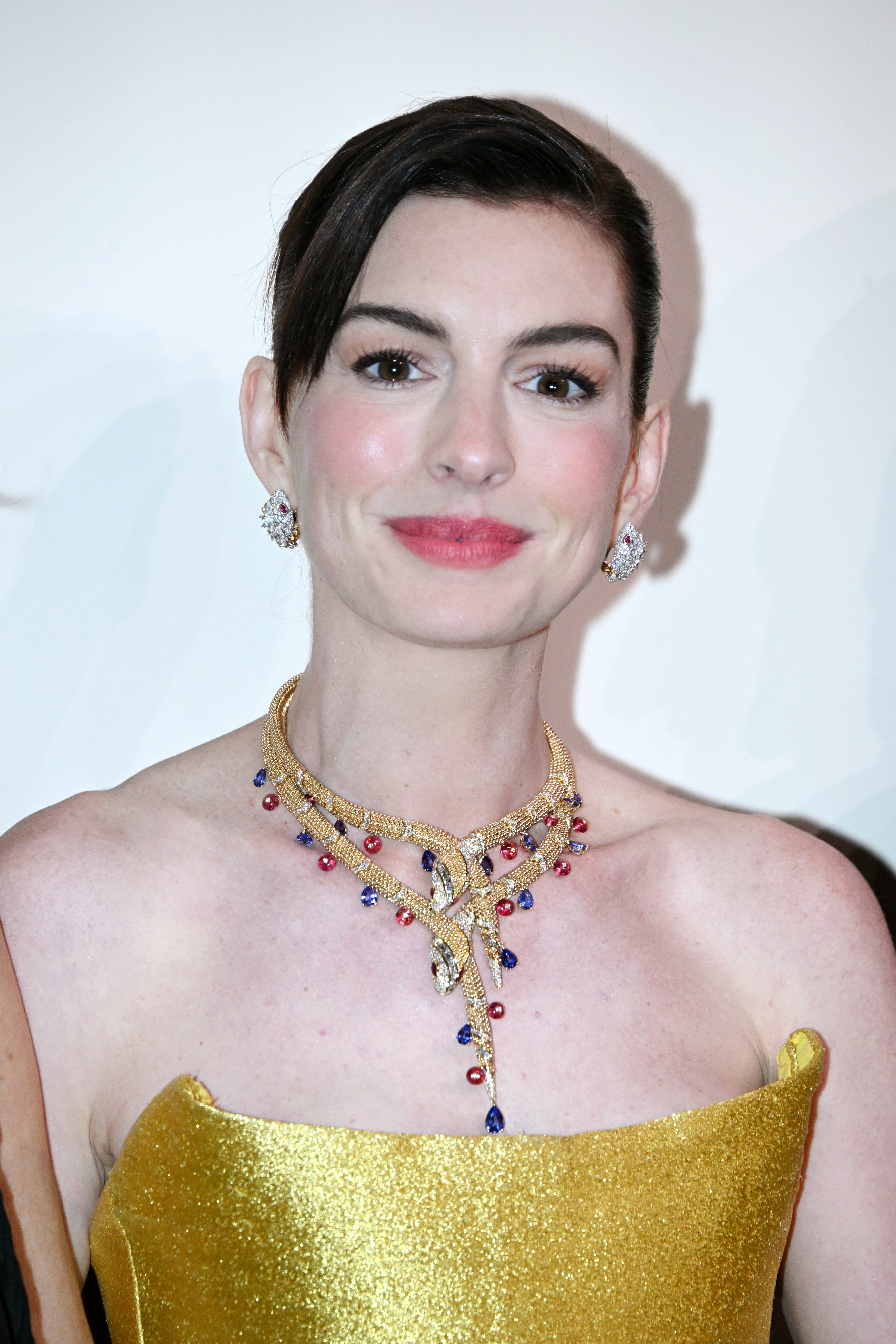 Anne Hathaway attends the opening ceremony of Bvlgari Infinity Serpents Exhibition on January 8, 202&hellip;