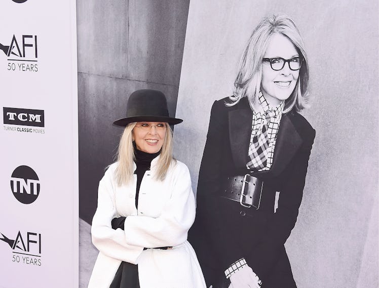 HOLLYWOOD, CA - JUNE 08: Actress/honoree Diane Keaton arrives at the AFI Life Achievement Award Gal...