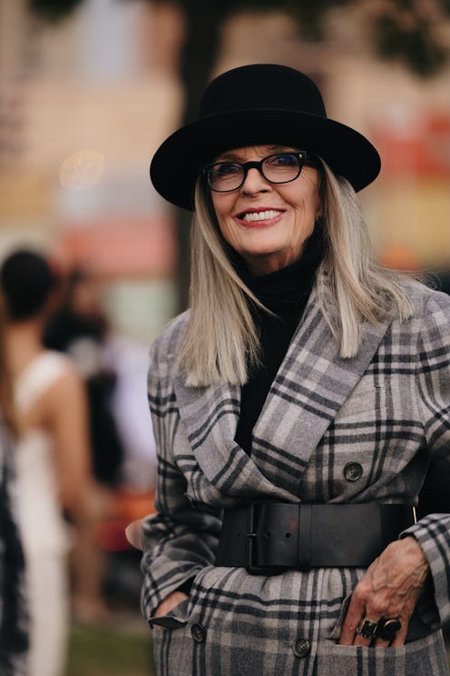 Diane Keaton at New York Fashion Week Spring 2024 Runway Shows on September 8, 2023 in New York, New...