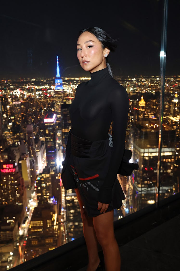 NEW YORK, NEW YORK - SEPTEMBER 21: Tron: Ares cast member Greta Lee at The Edge NYC in New York City...