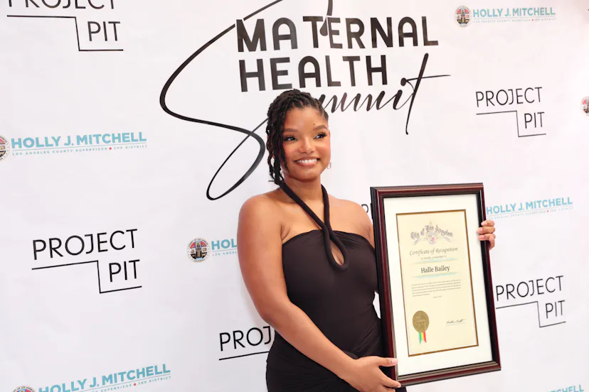 LOS ANGELES, CALIFORNIA - AUGUST 16: Halle Bailey receives recognition from City of Los Angeles at P...