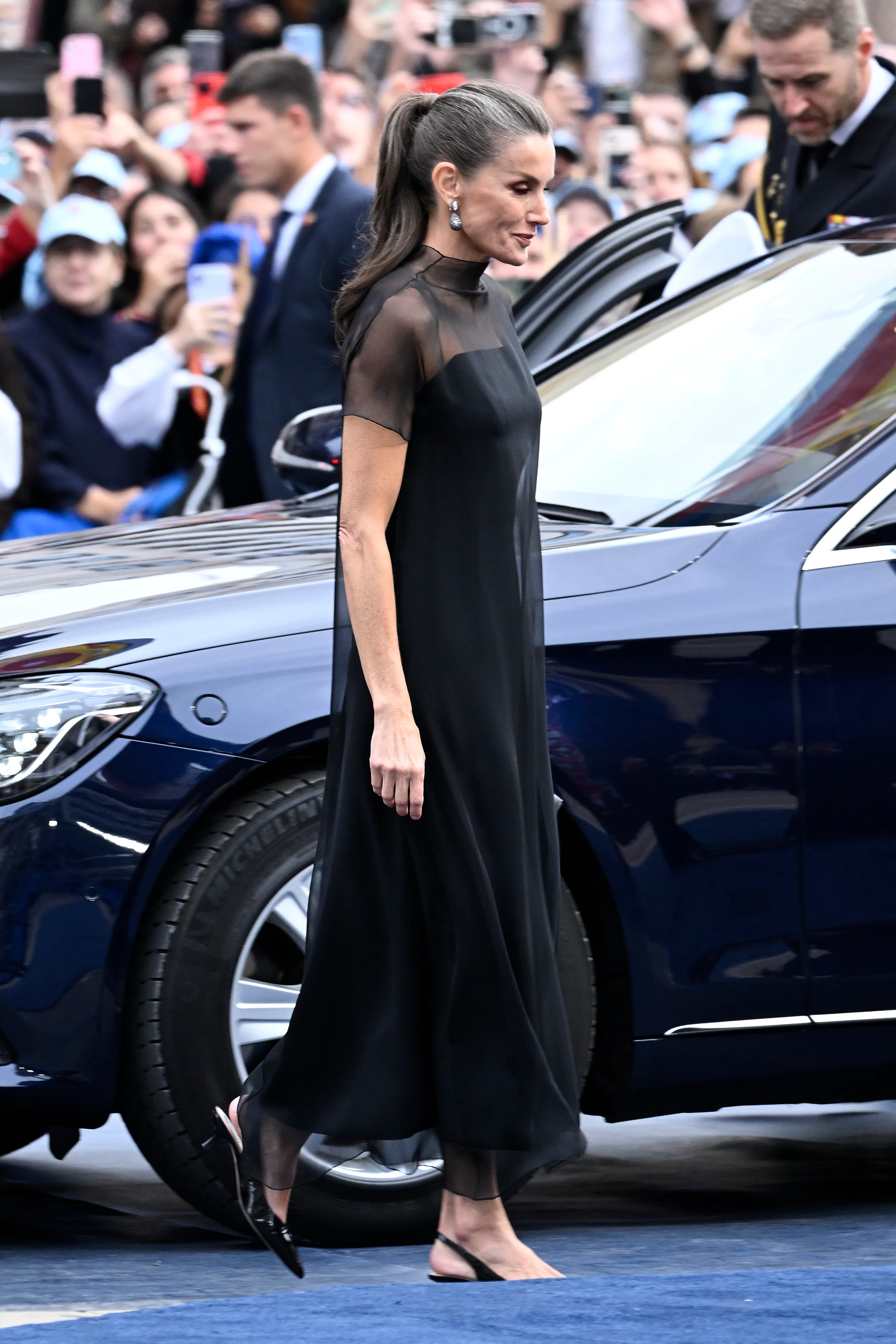 Queen Letizia Does Sheer Dressing the Royal Way