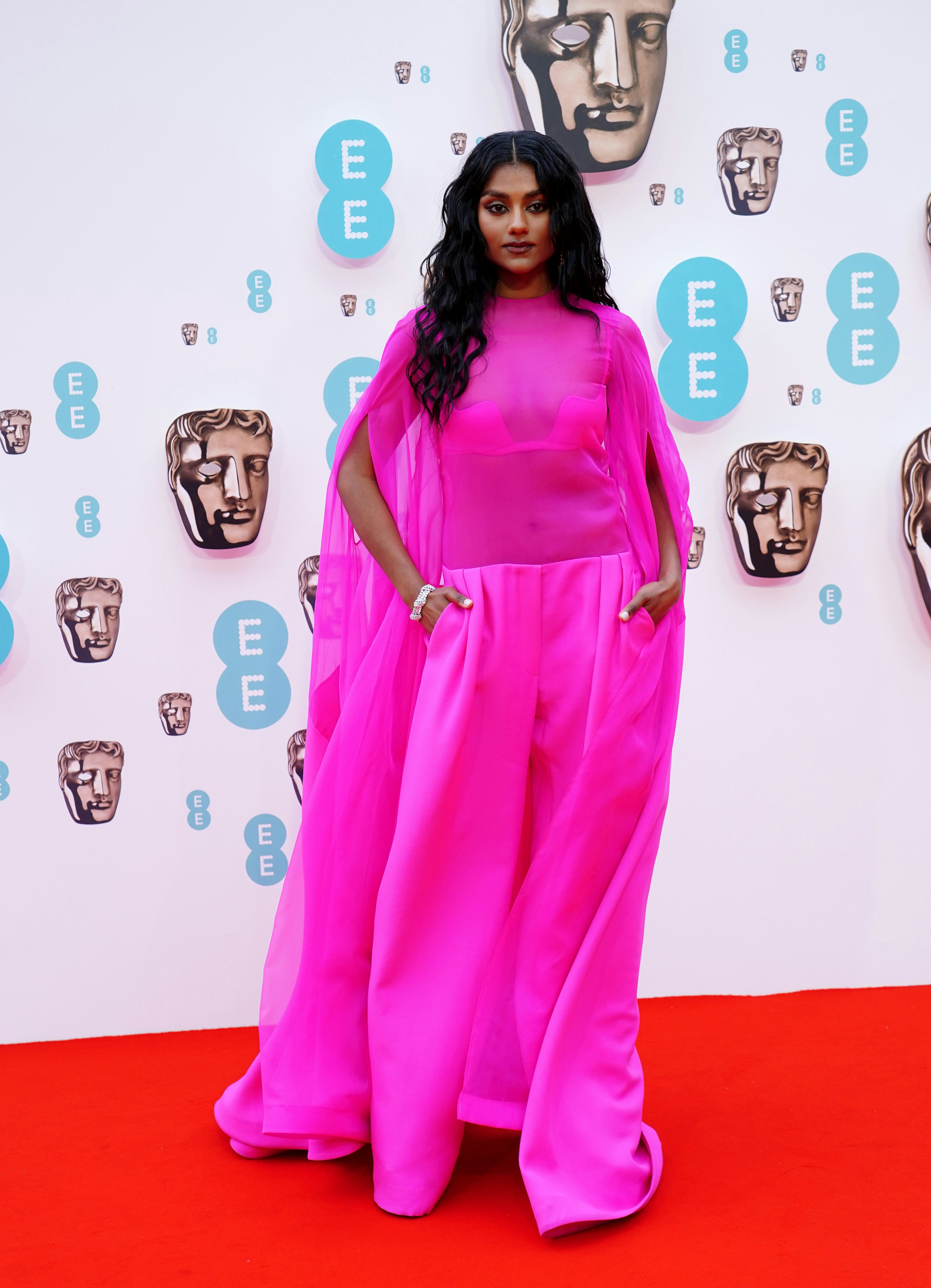 Simone Ashley attending the 75th British Academy Film Awards held at the Royal Albert Hall in London...