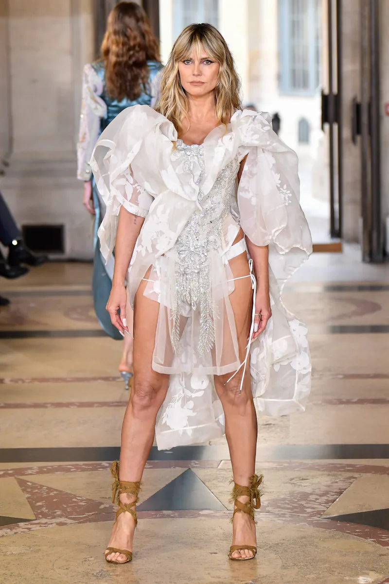 klum sheer dress Heidi Klum's Dress Nearly Breaks Cannes Dress Code