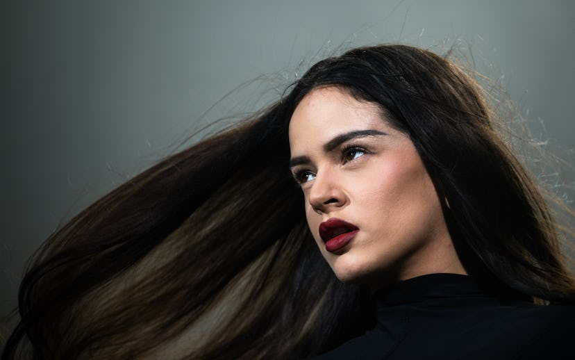 TOPSHOT - Spanish singer Rosalia Vila Tobella, aka Rosalia, performs on stage during the Lollapalooz...