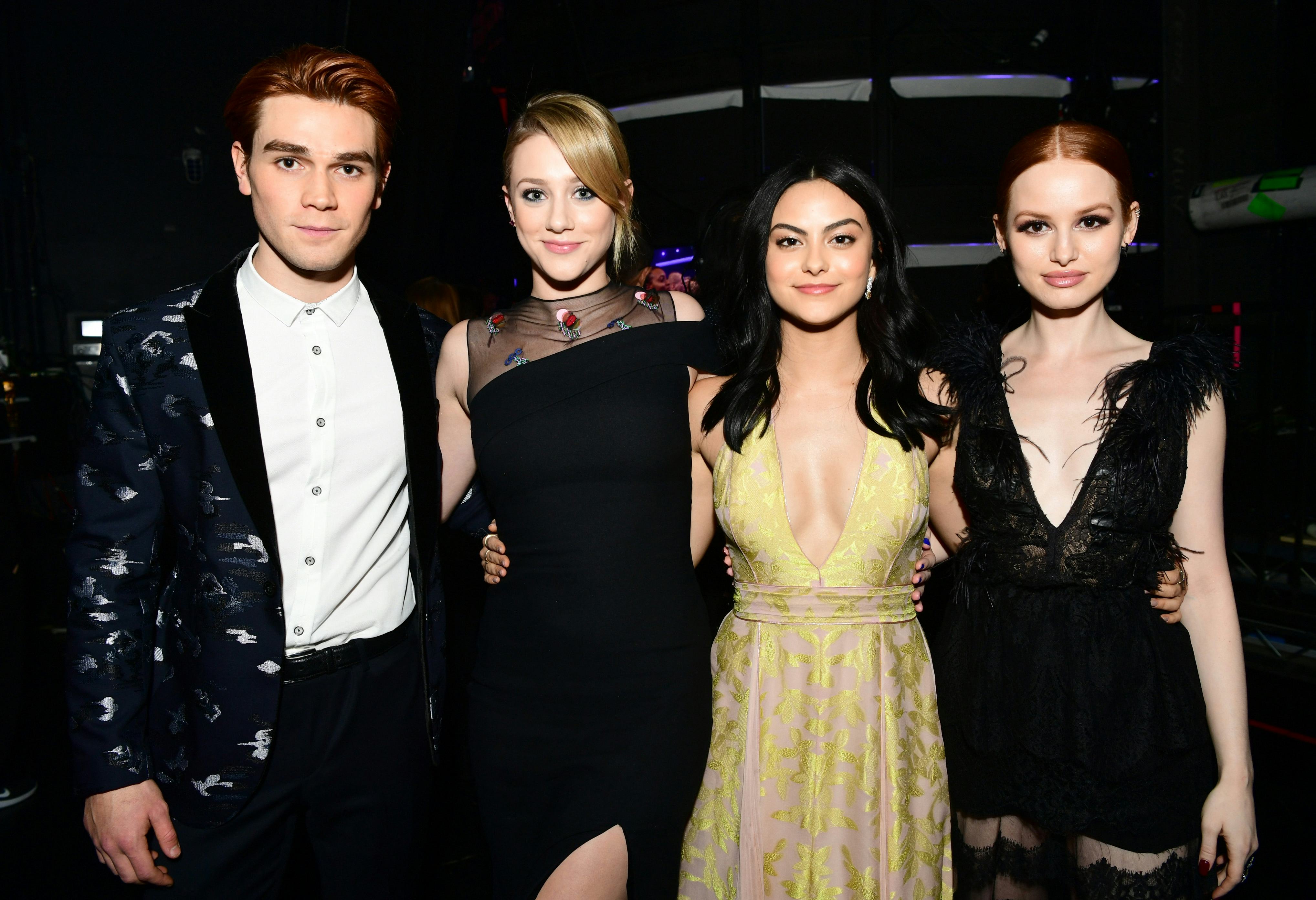 'Riverdale' stars KJ Apa, Lili Reinhart, Camila Mendes, and Madelaine Petsch reunited at Mendes' sur...