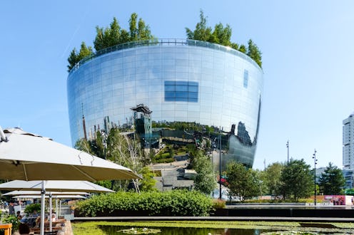 View from the terrace of the architecture museum Het Nieuwe Instituut (New Institute) at the Depot o...