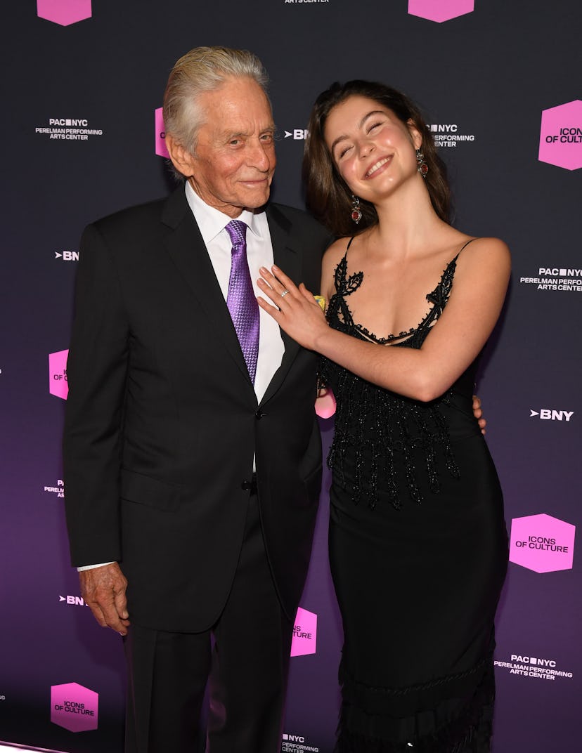 Michael Douglas and Carys Douglas at the PAC NYC Icons of Culture Gala held at Perelman Performing A...