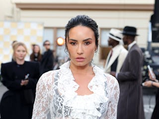 Demi Lovato dressed as Poot for Halloween 2025.
