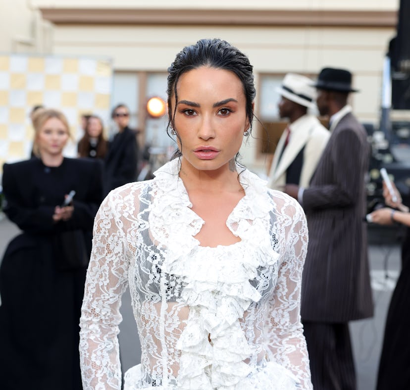 Demi Lovato dressed as Poot for Halloween 2025.