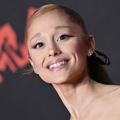 ELMONT, NEW YORK - SEPTEMBER 07: Ariana Grande attends the 2025 MTV Video Music Awards at UBS Arena ...