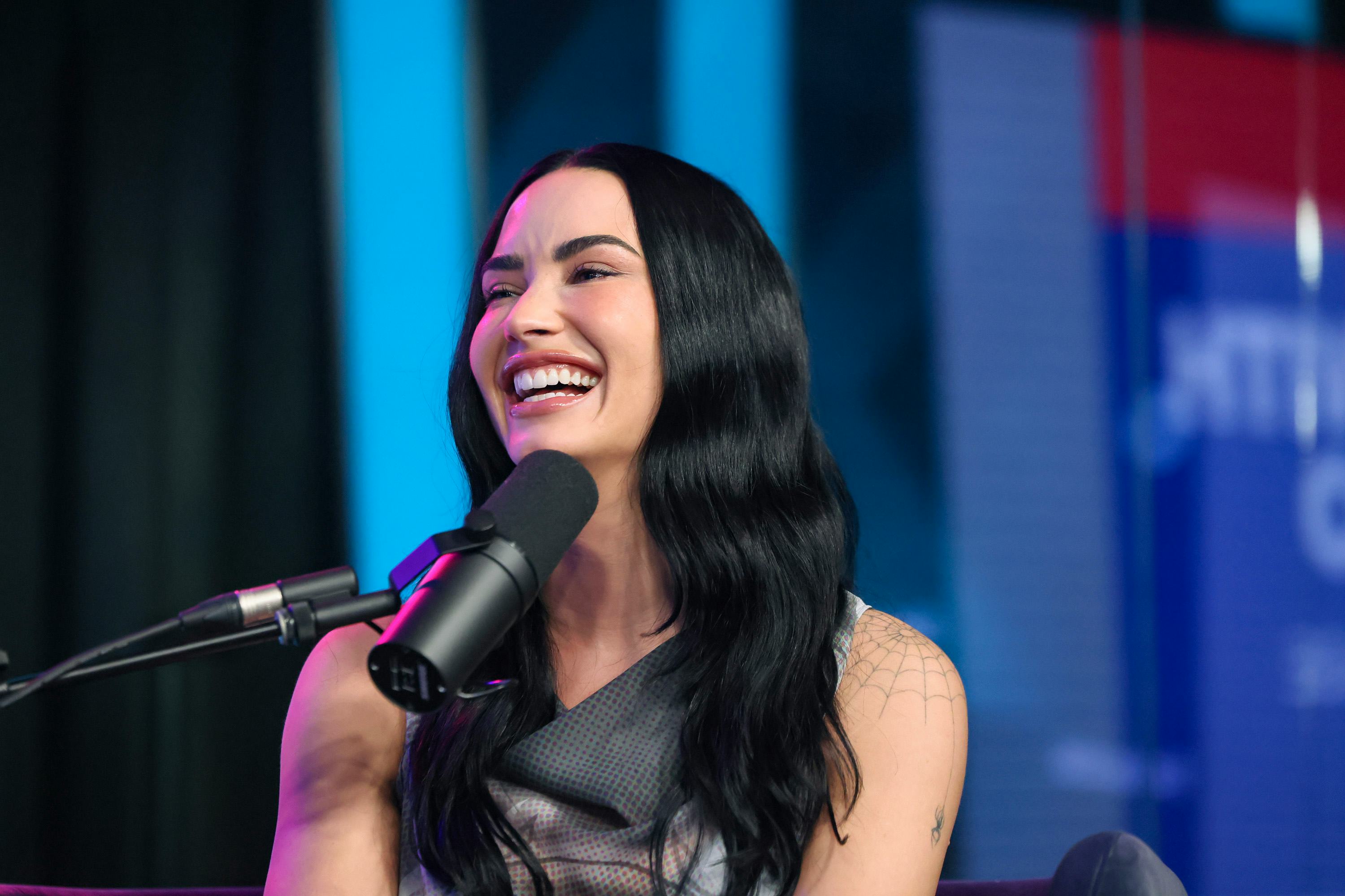 LOS ANGELES, CALIFORNIA - OCTOBER 30: Demi Lovato visits the SiriusXM Studios on October 30, 2025 in...