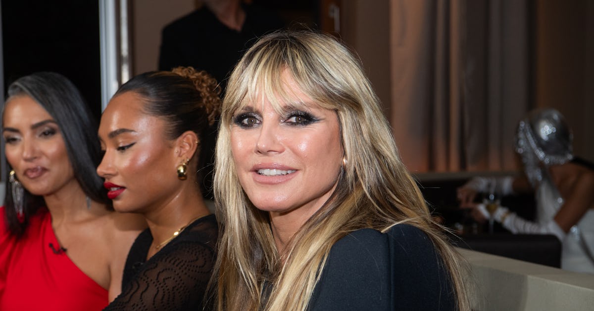 Heidi Klum Wore A Leather Mini For Her Pre-Halloween Look