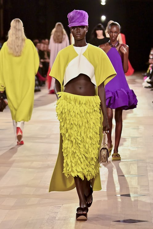 A model walks the runway during the Balenciaga Ready to Wear Spring/Summer 2026 fashion show