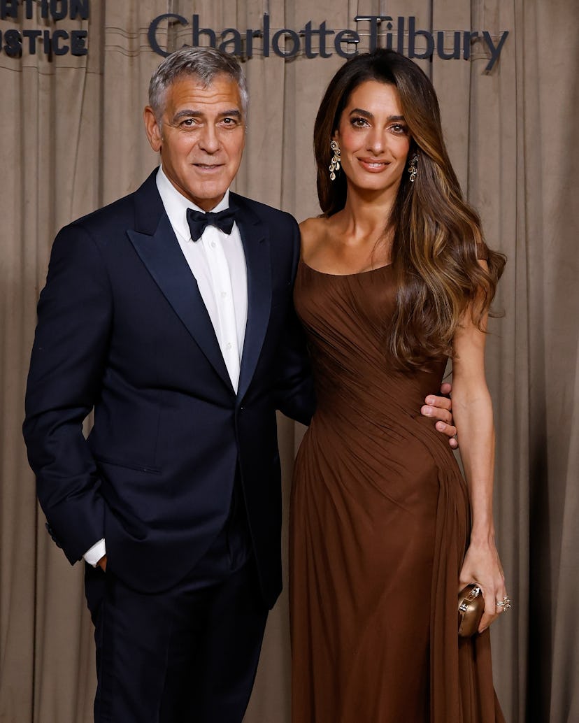 George Clooney and Amal Clooney attend the Clooney Foundation For Justice's The Albies at The Natura...