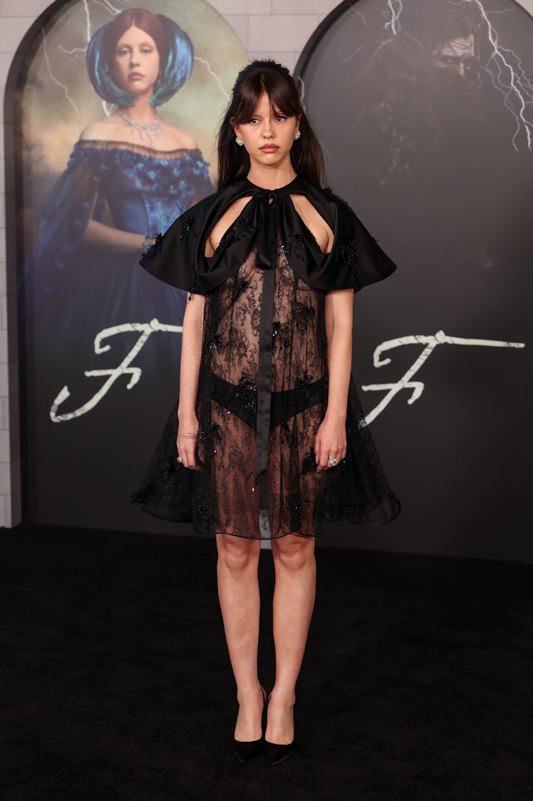 Mia Goth at Netflix's "Frankenstein" Los Angeles premiere held at the Academy Museum of Motion Pictu...