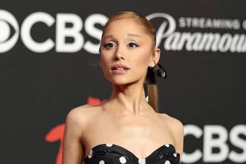 ELMONT, NEW YORK - SEPTEMBER 07: Ariana Grande attends the 2025 MTV Video Music Awards at UBS Arena ...