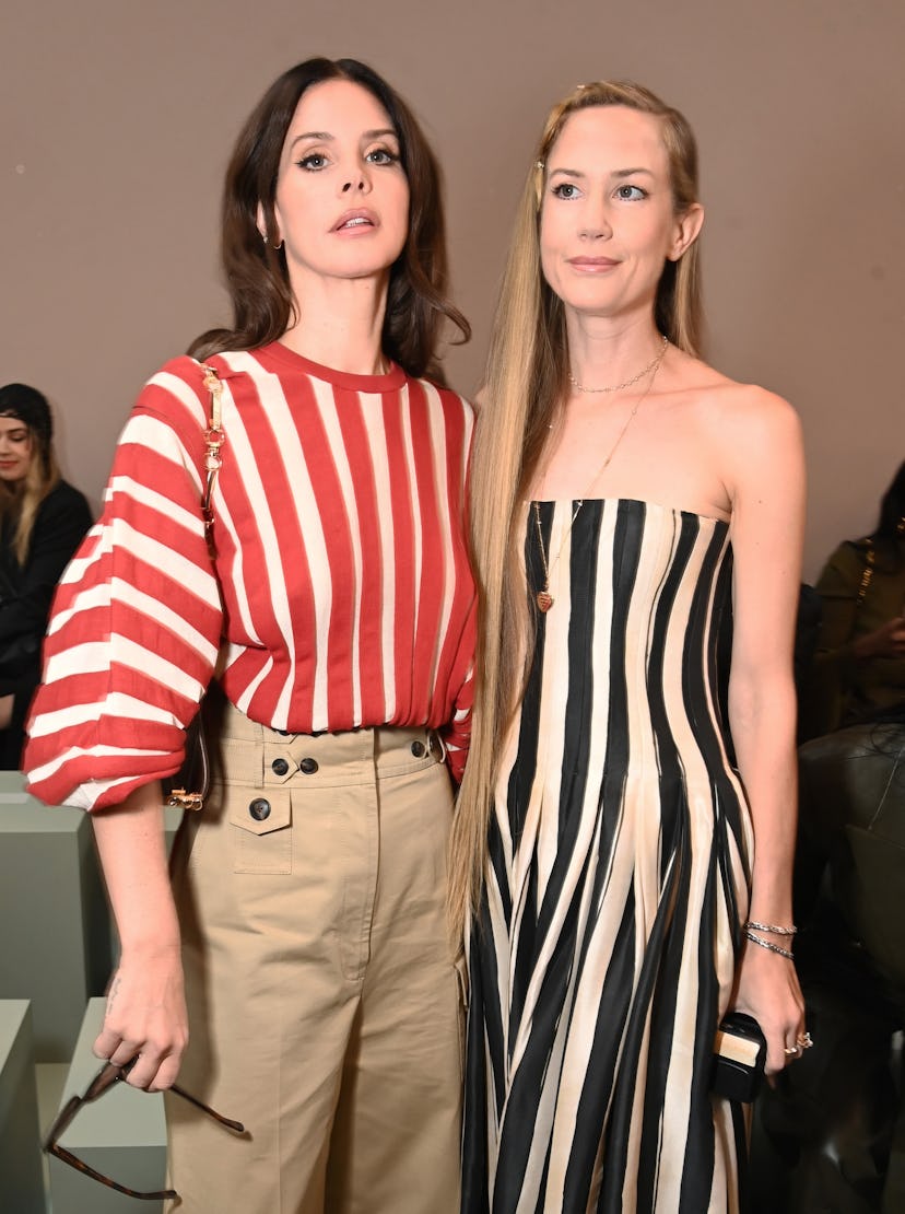 Lana Del Rey (L) and Caroline Grant attend the Zimmermann show during Paris Fashion Week Womenswear ...