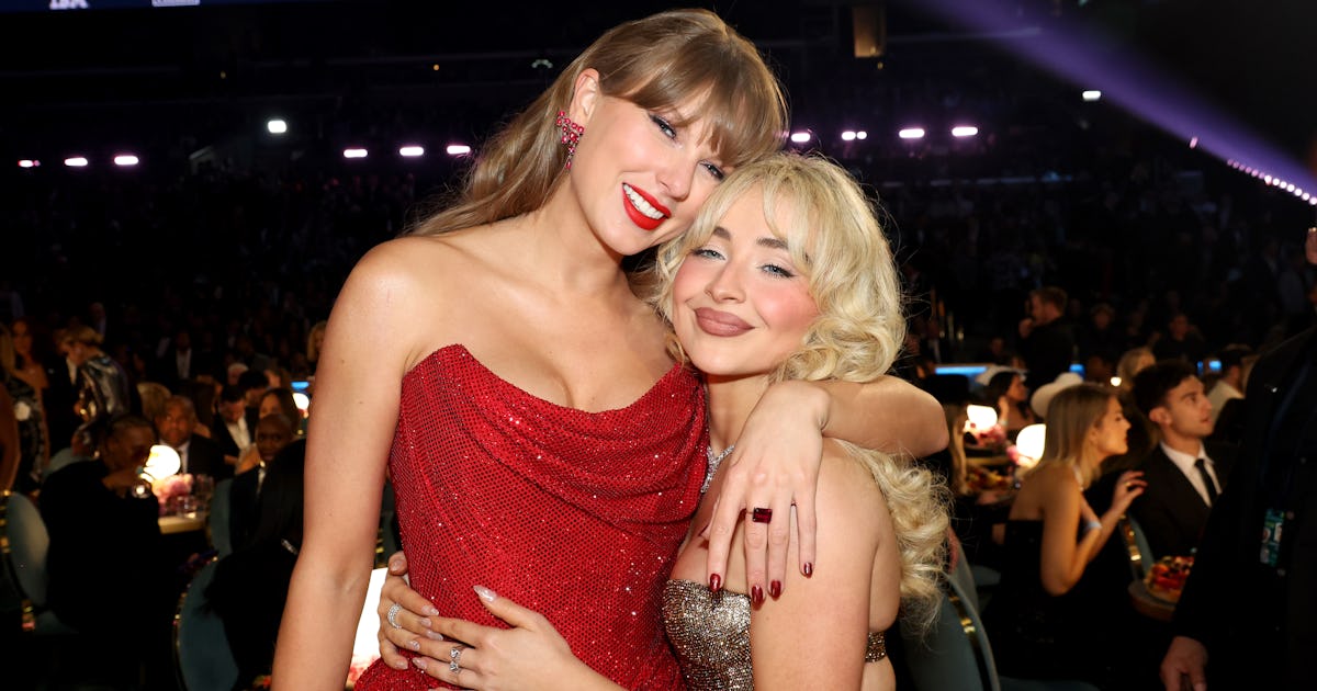 Sabrina Carpenter & Taylor Swift Just Matched In Teeny Tiny Miniskirts