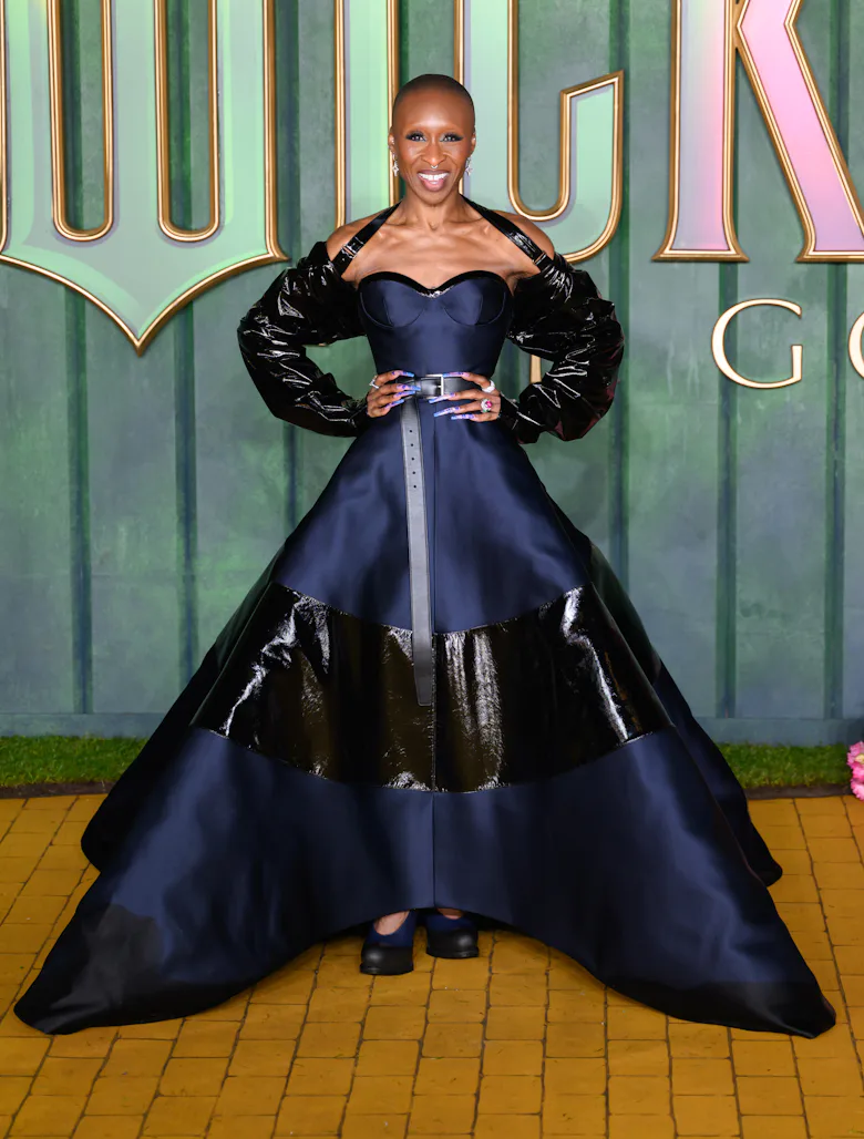 cynthia erivo wears stunning sheer and lace dresses for tour. Cynthia Erivo's Wicked Premiere Optical Illusion Dress