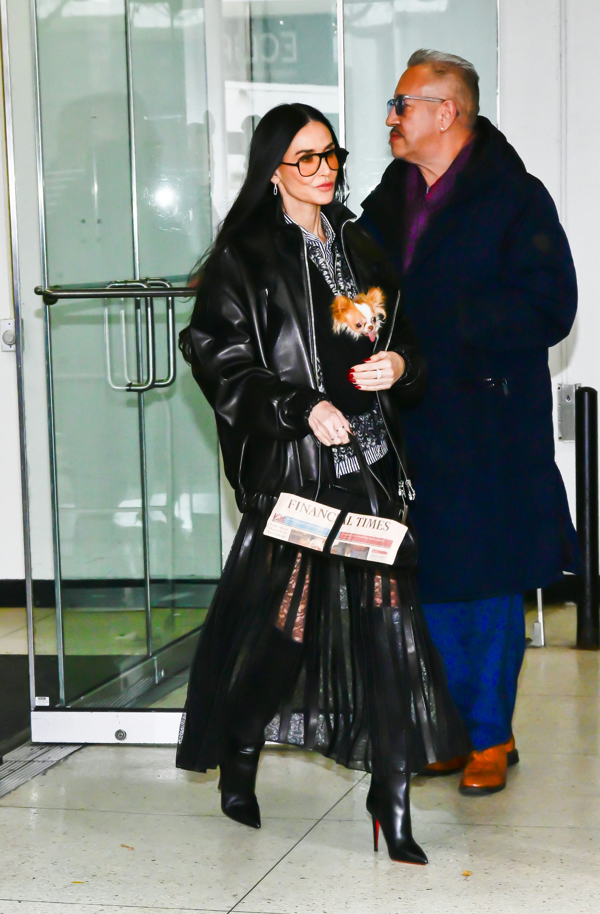NEW YORK, NEW YORK - NOVEMBER 11: Demi Moore is seen on November 11, 2025 in New York City. (Photo b...