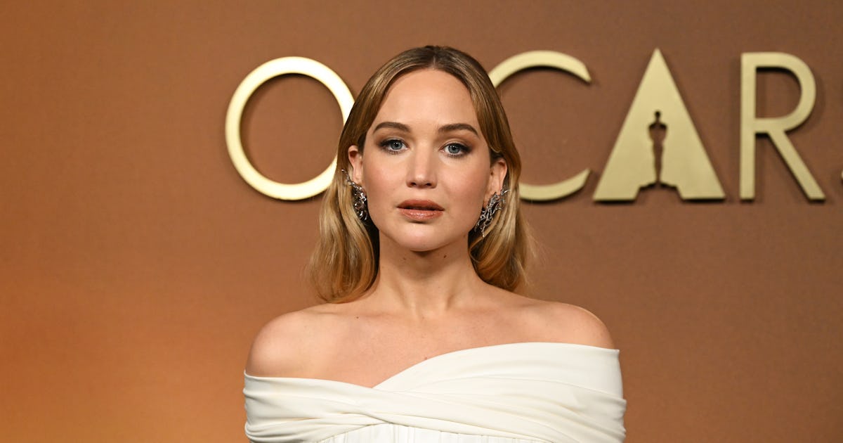 Jennifer Lawrence Paired A Thigh-High Dior Gown With An Unexpected Toe Accessory