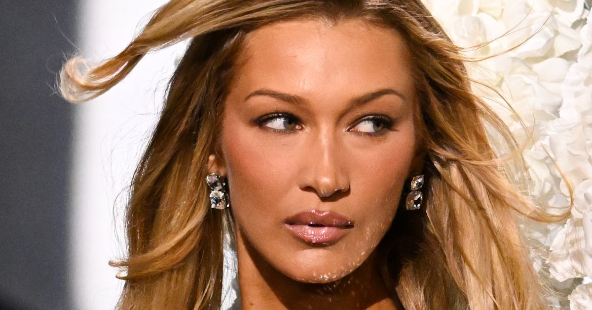 Bella Hadid's "Naked" Mini Featured See-Through Tulle & Strategic Beading