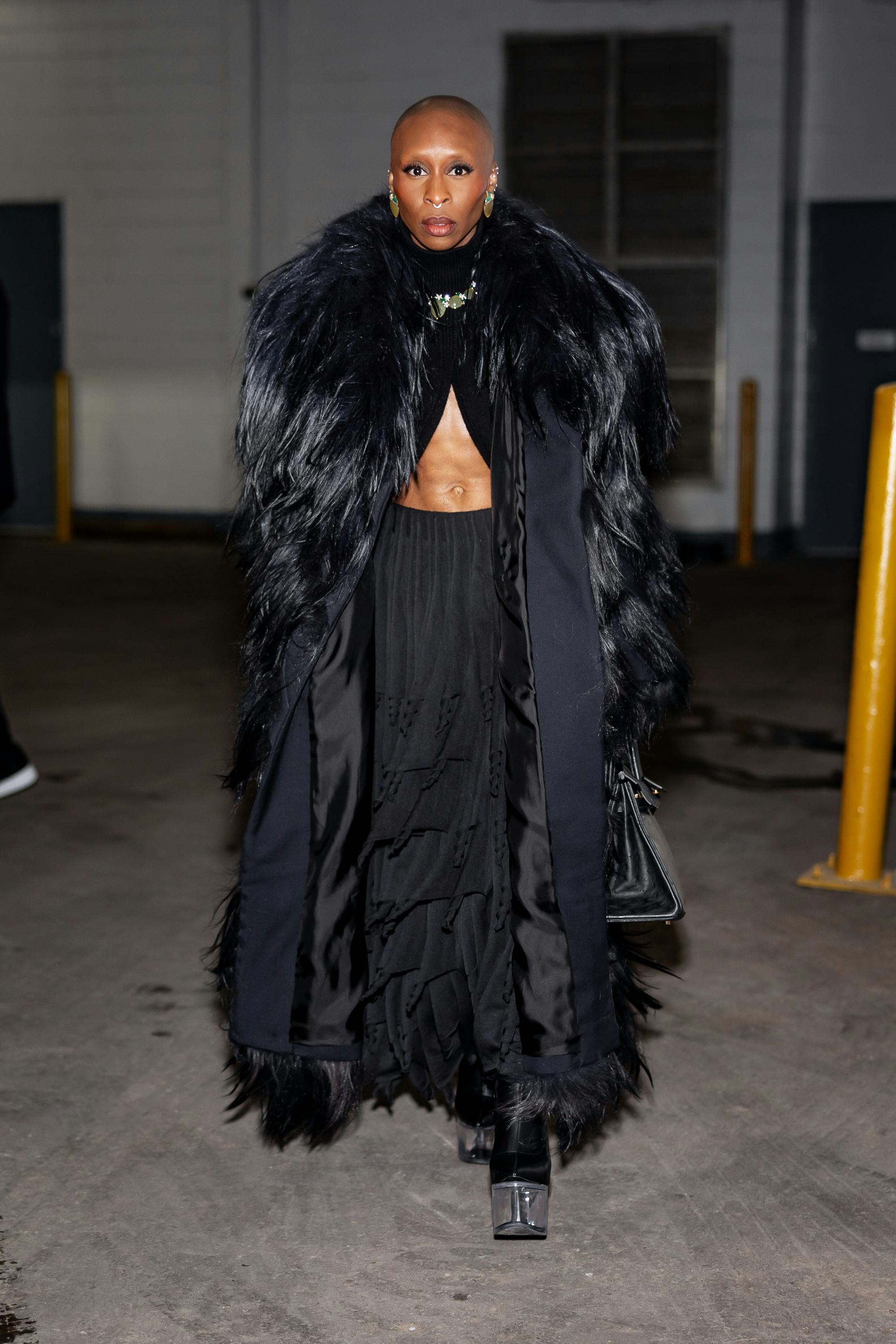 NEW YORK, NEW YORK - NOVEMBER 19: Cynthia Erivo is seen in Midtown on November 19, 2025 in New York ...