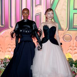 Cynthia Erivo spoke about protecting Ariana Grande during a fan attack at the 'Wicked: For Good' pre...