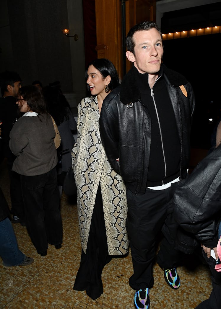 BROOKLYN, NEW YORK - NOVEMBER 01: Dua Lipa and Callum Turner attend as Rosalia surprises fans at NYC...